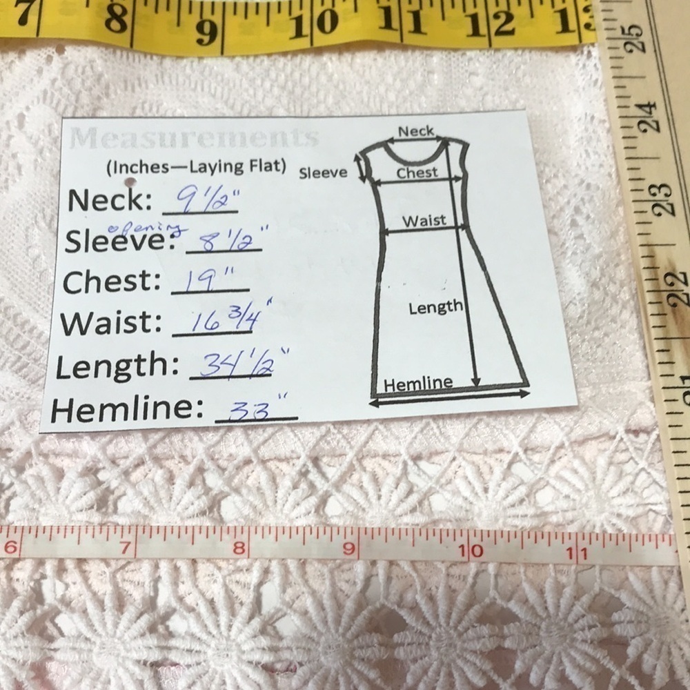 RUE21 Creamy White Cut Out Lace Top w/Pink Floral Silky Bottom Sundress—Sz XL - Picture 16 of 16